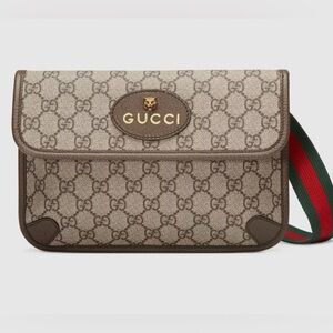 Gucci Neo Vintage Flap Belt Bag GG Coated Canvas